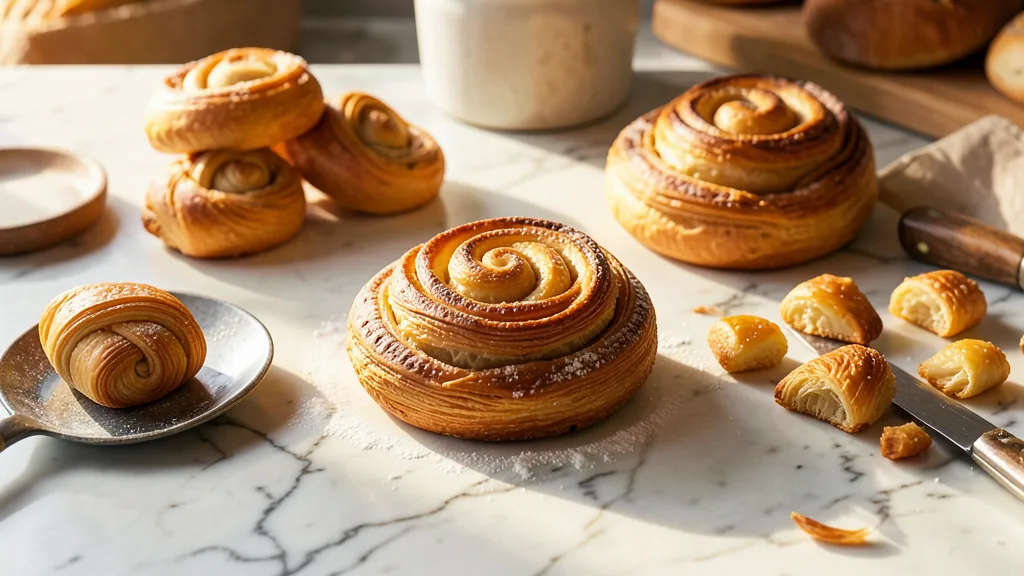 Viennoiseries sortant du four